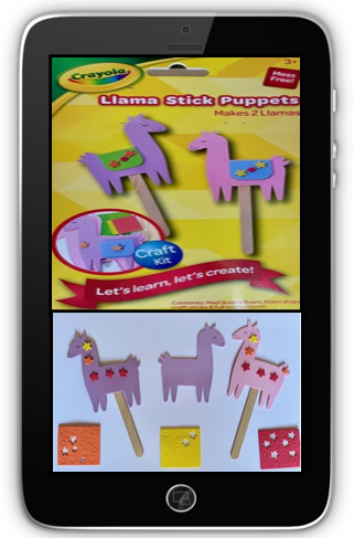 Image of mobile device and puppets